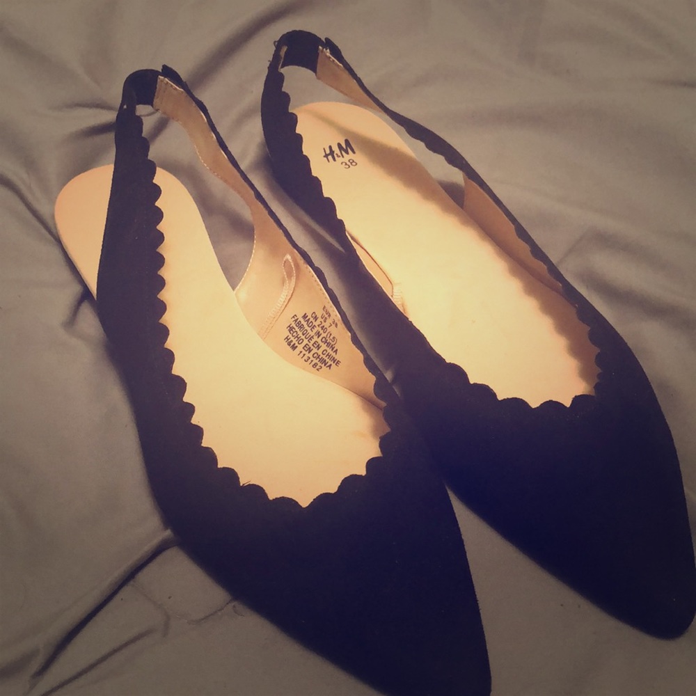 H&M slingback flats in black size 7